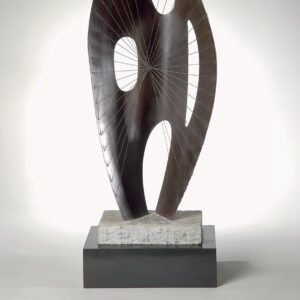 Affiche exposition Barbara HEPWORTH "Disc strings (moon), 1969, aluminium