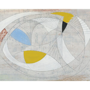 HEPWORTH - Oval form, 1956, oil paint and pencil on panel